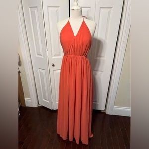Coral gown, size 4